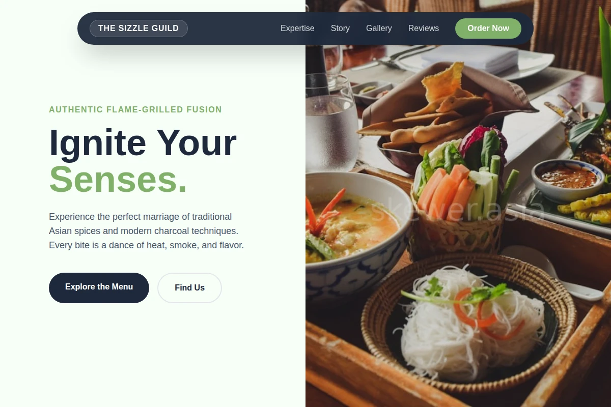 Flame-Grilled Asian Fusion Food
