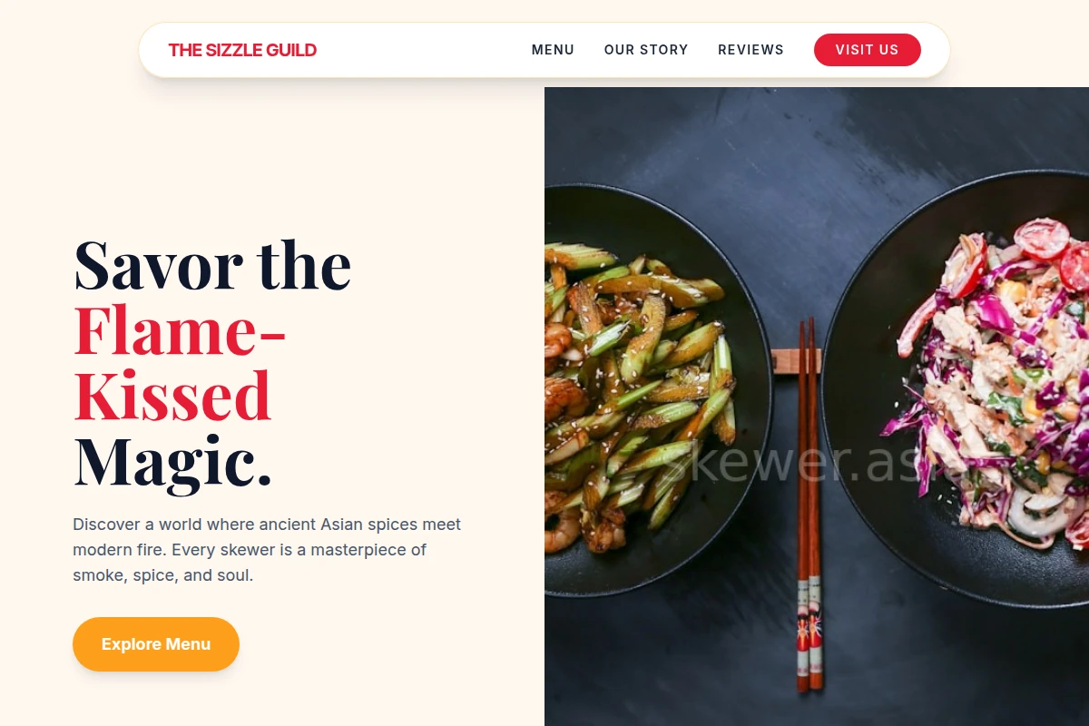 Spice-Blend Asian Fusion Food