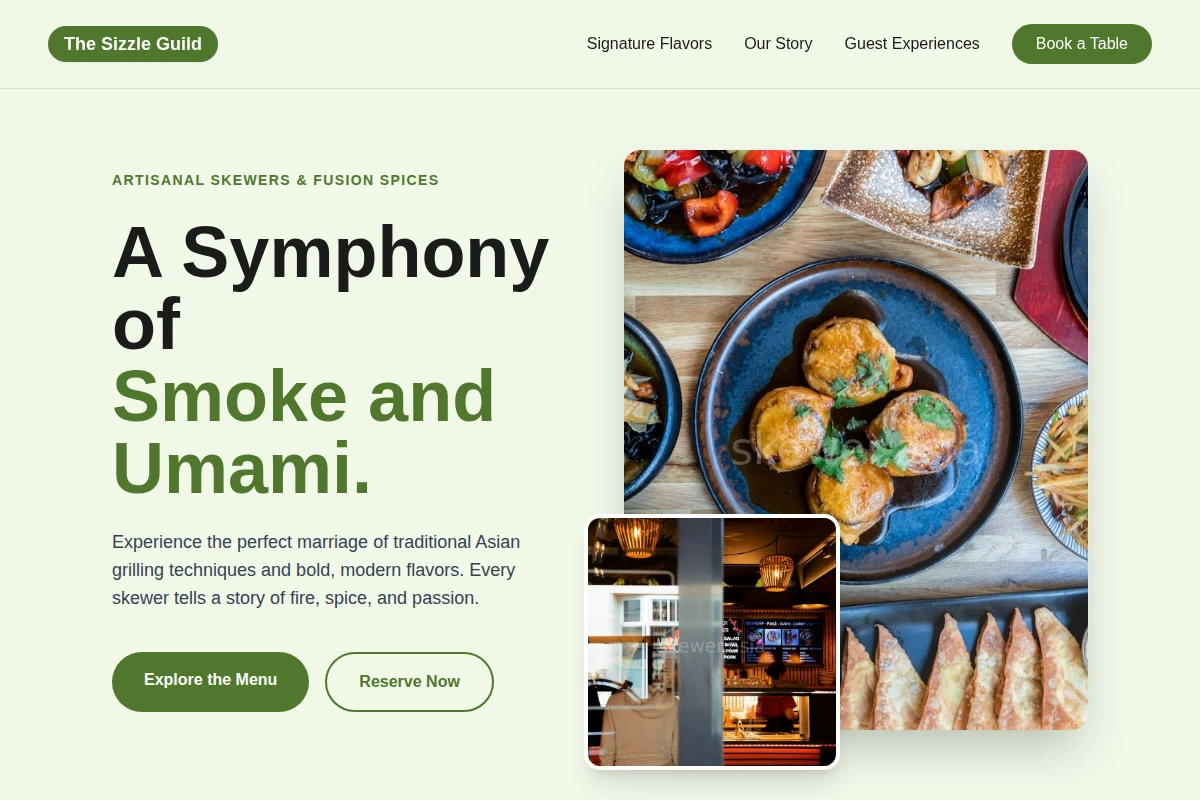 Savory Asian Fusion Food