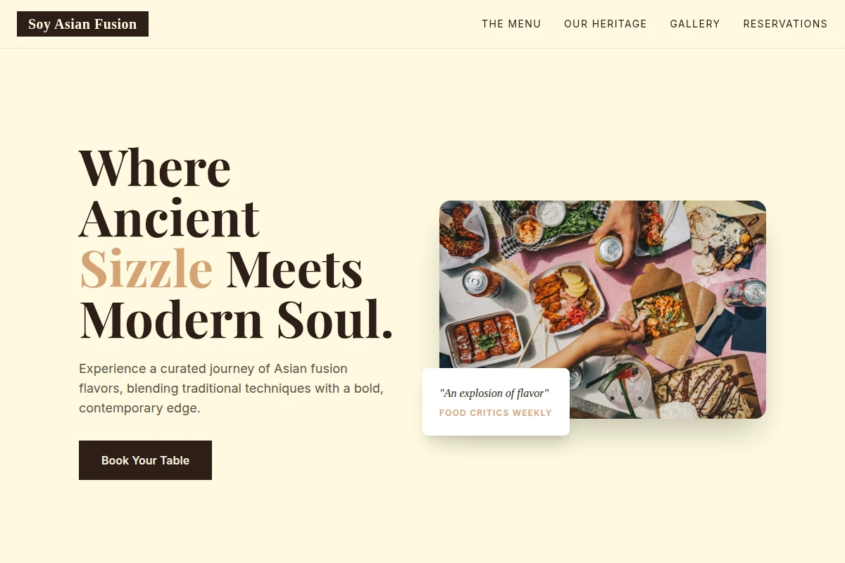 Soy Asian Fusion Food