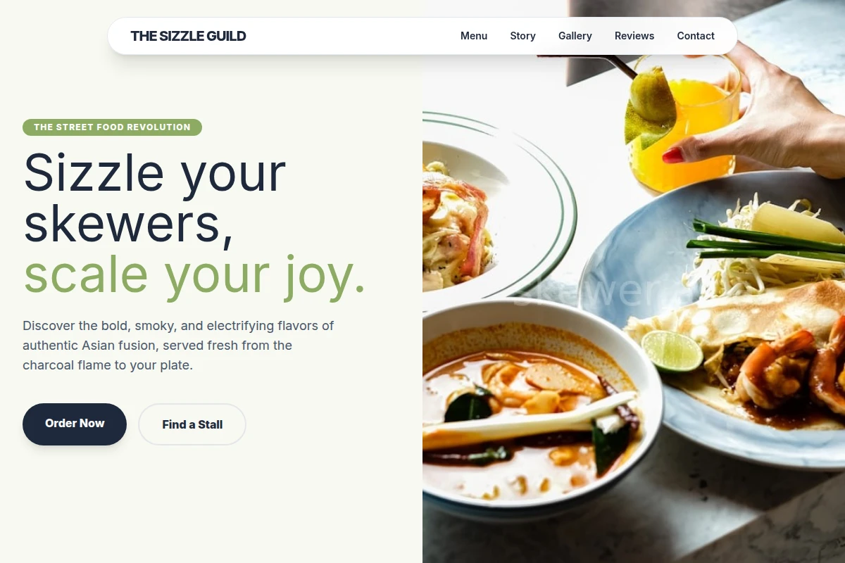 Hawker-Style Asian Fusion Food