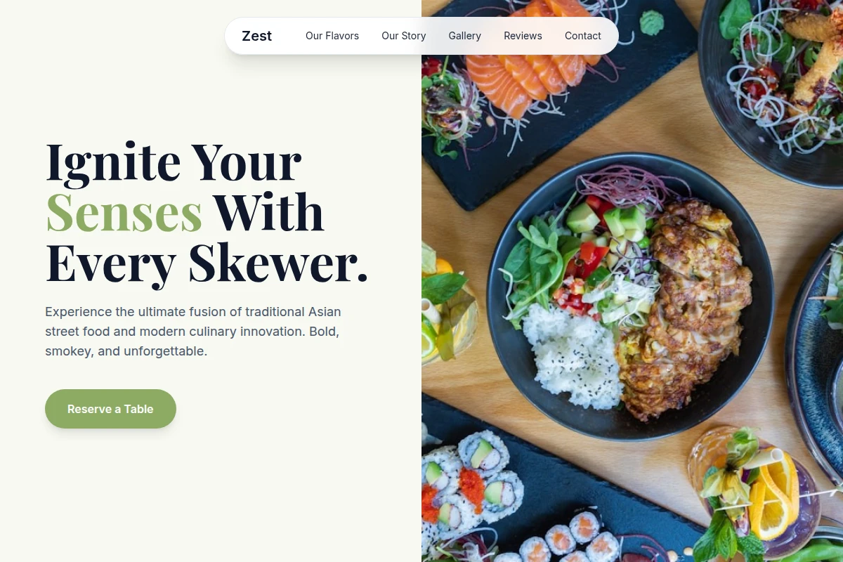 Zest Asian Fusion Food